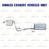 2015-2016 GMC Acadia 3.6L Muffler, Extension and Resonator Pipe Exhaust System
