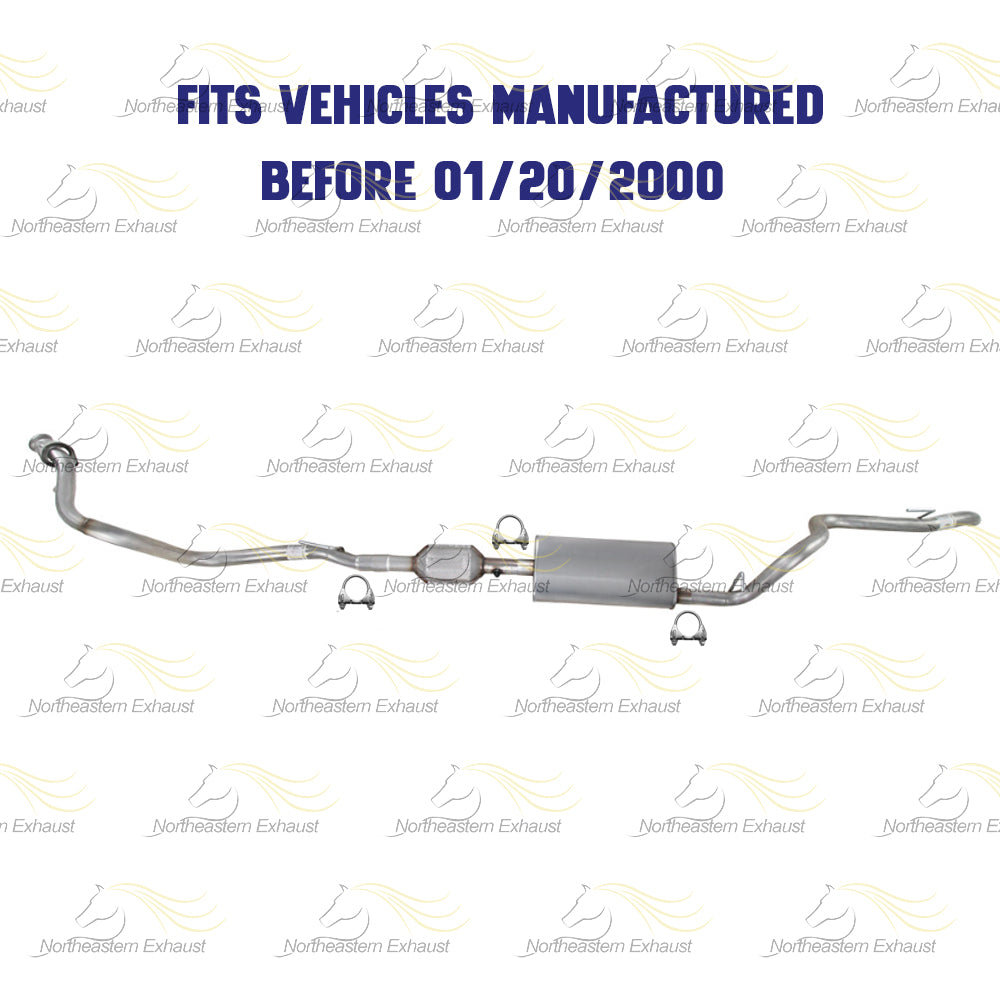 1996-1999 Jeep Cherokee 4.0L Complete Exhaust System Kit with EPA-Approved
