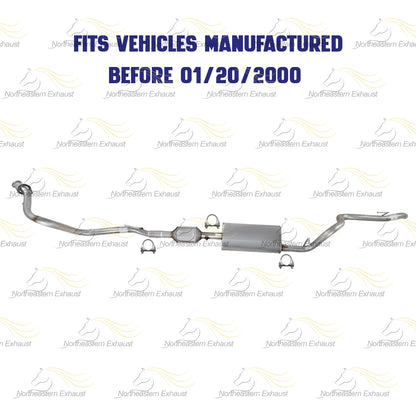 1996-1999 Jeep Cherokee 4.0L Complete Exhaust System Kit with EPA-Approved