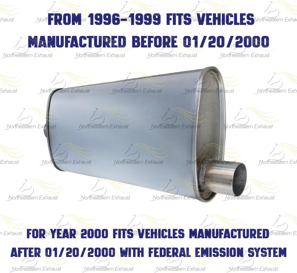 Exhaust Muffler for 1996-1999 Jeep Cherokee 2.5L and 1996-2000 Cherokee 4.0L