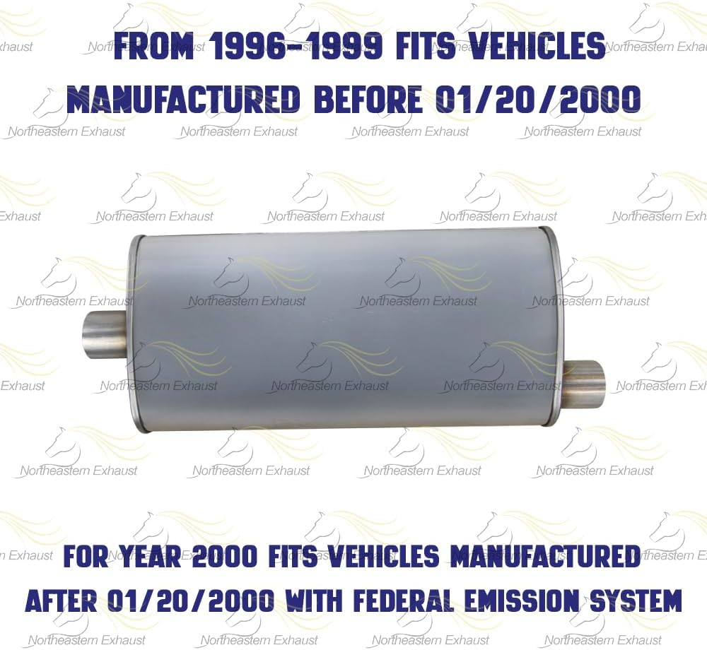 Exhaust Muffler for 1996-1999 Jeep Cherokee 2.5L and 1996-2000 Cherokee 4.0L