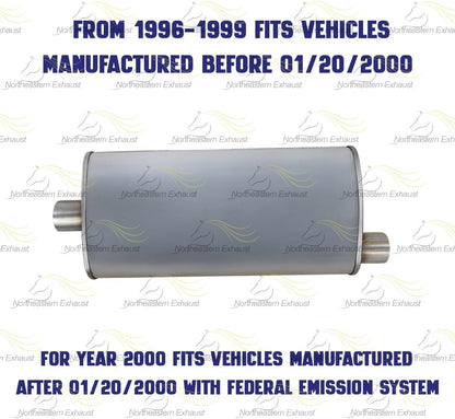 Exhaust Muffler for 1996-1999 Jeep Cherokee 2.5L and 1996-2000 Cherokee 4.0L