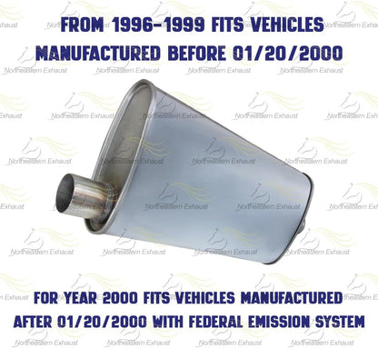 Exhaust Muffler for 1996-1999 Jeep Cherokee 2.5L and 1996-2000 Cherokee 4.0L