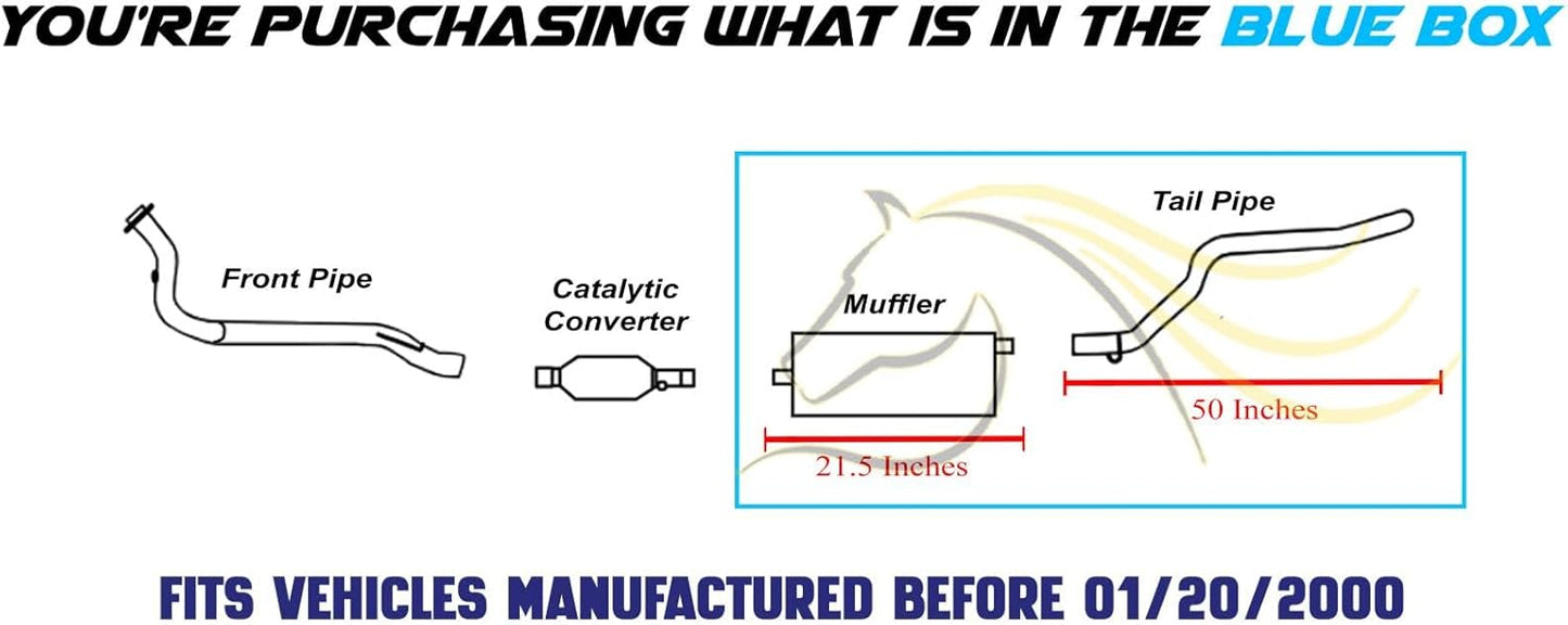 1996-1999 Jeep Cherokee 2.5L Muffler and Tail Pipe Exhaust System Kit