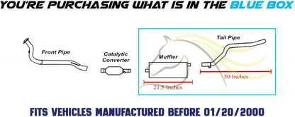 1996-1999 Jeep Cherokee 2.5L Muffler and Tail Pipe Exhaust System Kit