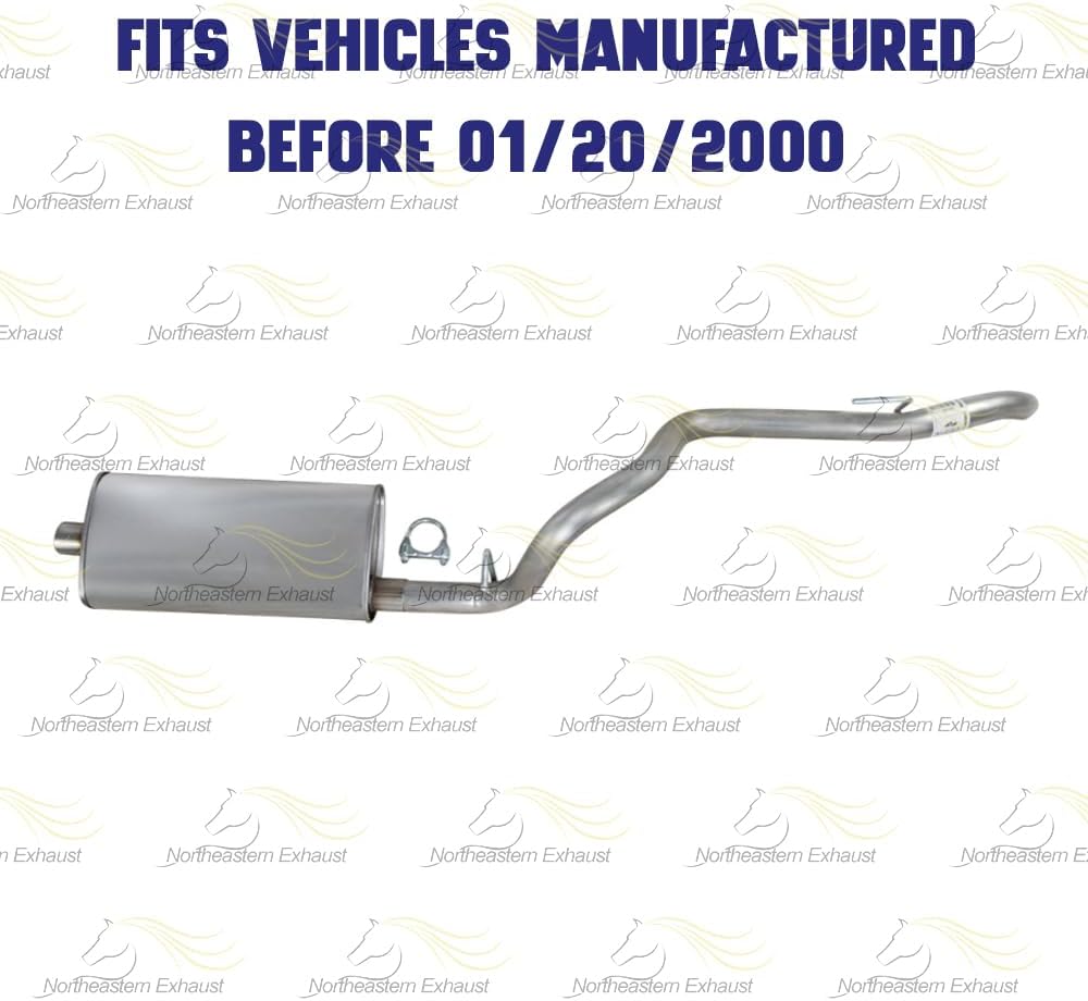 1996-1999 Jeep Cherokee 2.5L Muffler and Tail Pipe Exhaust System Kit
