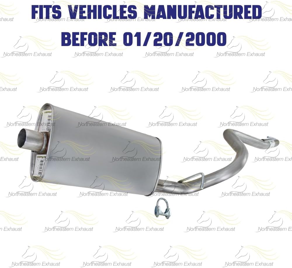 1996-1999 Jeep Cherokee 2.5L Muffler and Tail Pipe Exhaust System Kit