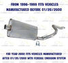 1996-2000 Cherokee 4.0L Muffler and Tail Pipe Exhaust System Kit