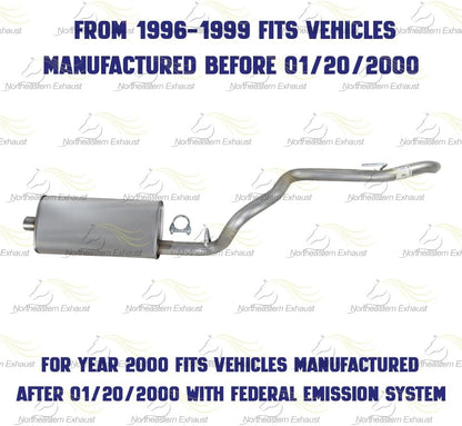 1996-2000 Cherokee 4.0L Muffler and Tail Pipe Exhaust System Kit
