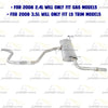 Intermediate Pipe, Muffler and Tail Pipe for 2008-2012 Chevrolet Malibu 2.4L and 2008-2010 Malibu 3.5L