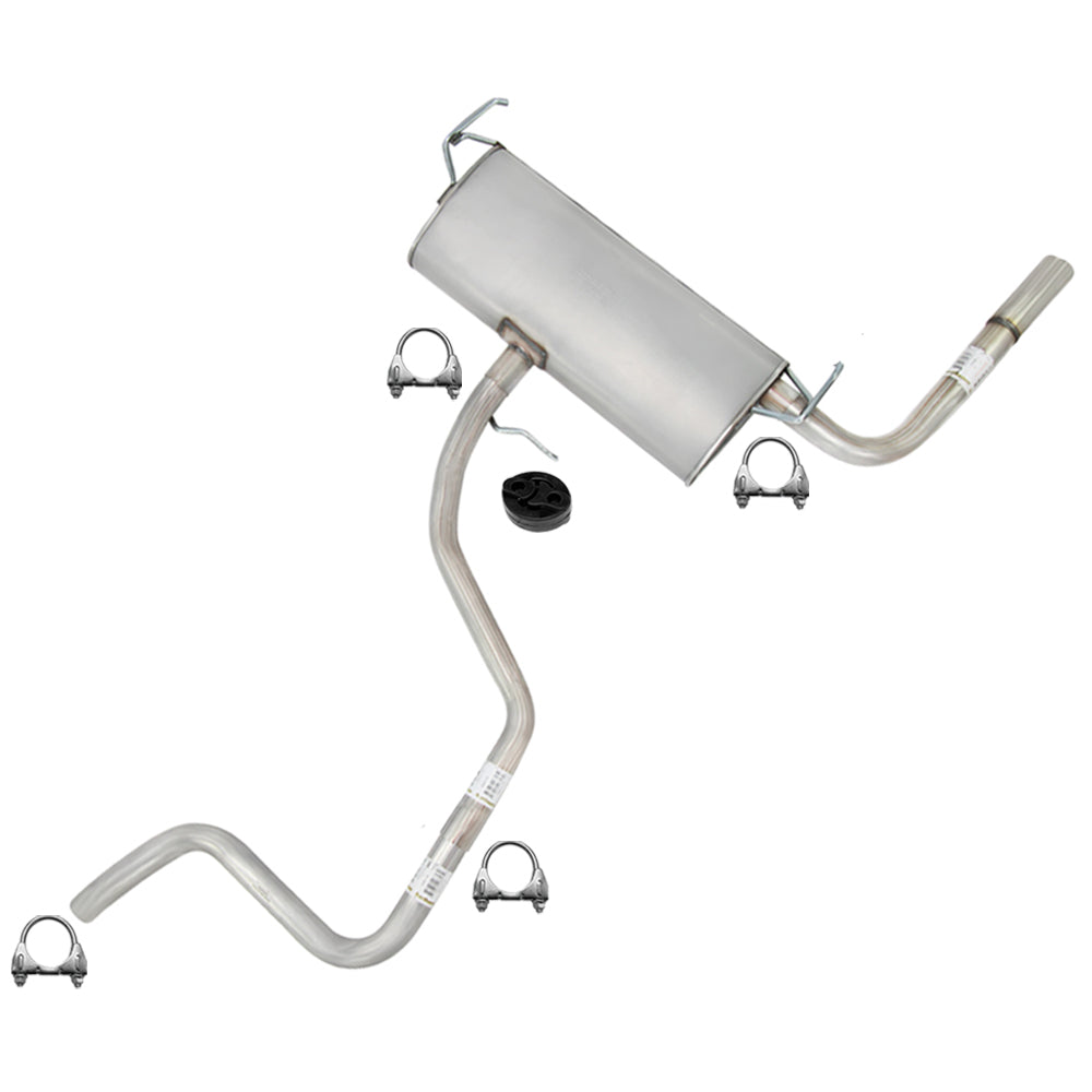2008-2009 Saturn Aura 2.4L Intermediate Pipe, Muffler and Tail Pipe Exhaust System