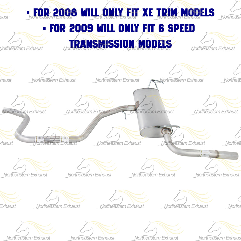 2008-2009 Saturn Aura 2.4L Intermediate Pipe, Muffler and Tail Pipe Exhaust System