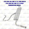 2008-2009 Saturn Aura 2.4L Intermediate Pipe, Muffler and Tail Pipe Exhaust System
