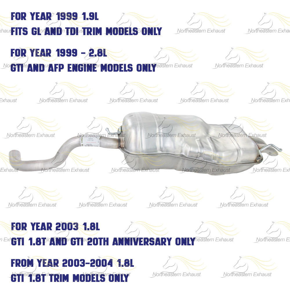 1999-2006 Volkswagen Golf Exhaust Muffler