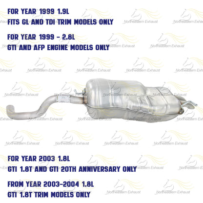 1999-2006 Volkswagen Golf Exhaust Muffler
