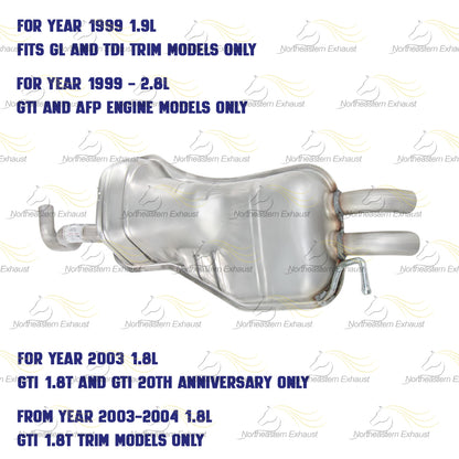 1999-2006 Volkswagen Golf Exhaust Muffler