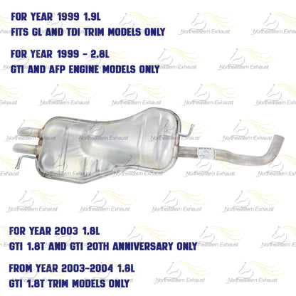 1999-2006 Volkswagen Golf Exhaust Muffler