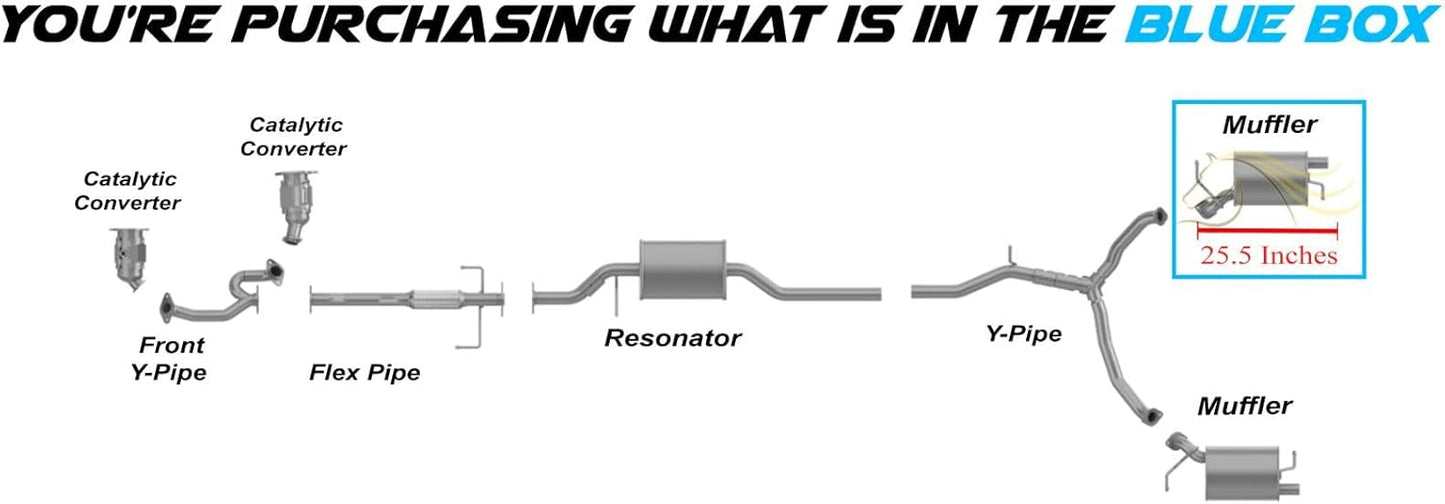 Passenger-Side Muffler for 2007 Mazda CX-9 3.5L and 2008-2012 Mazda CX-9 3.7L