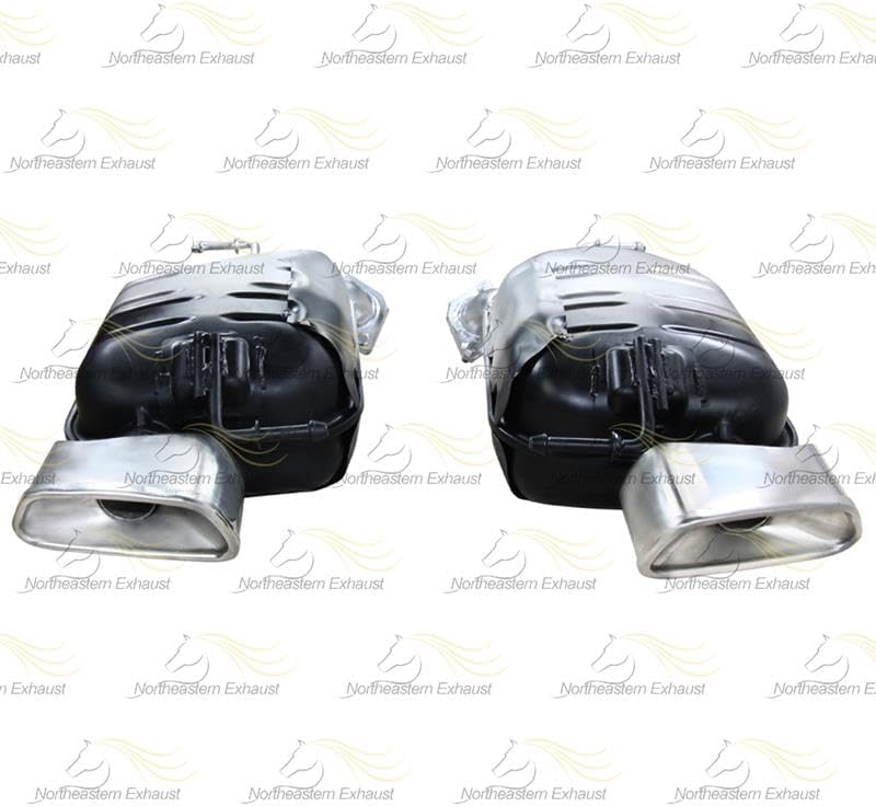 Pair of Exhaust Mufflers for 2007 Mazda CX-9 3.5L and 2008-2012 Mazda CX-9 3.7L