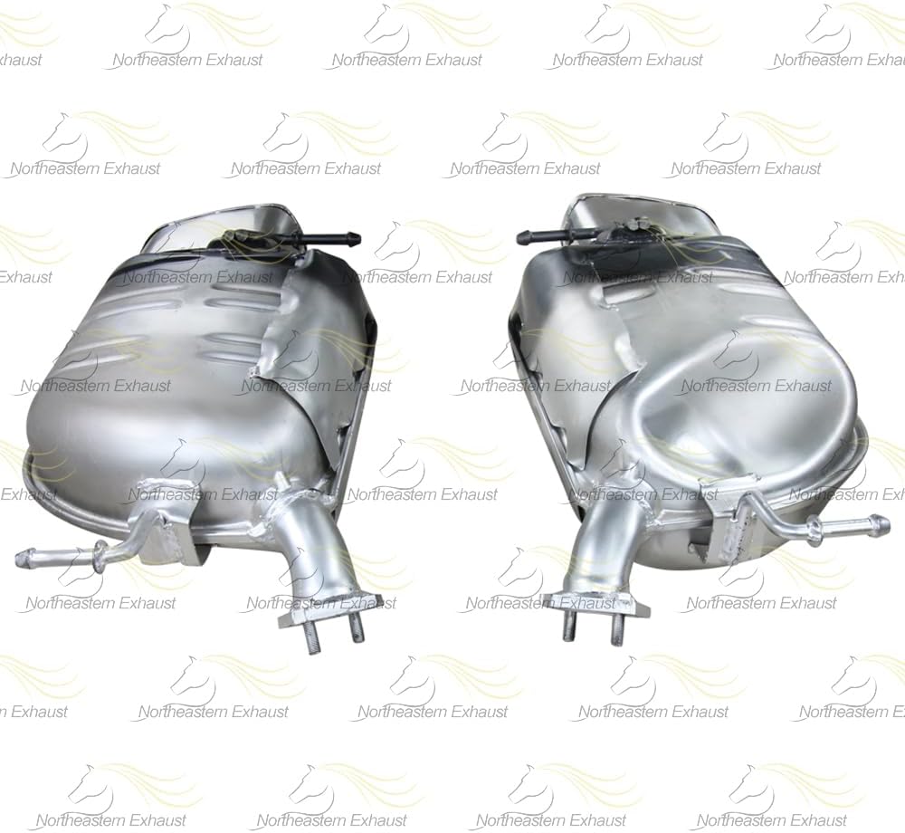 Pair of Exhaust Mufflers for 2007 Mazda CX-9 3.5L and 2008-2012 Mazda CX-9 3.7L