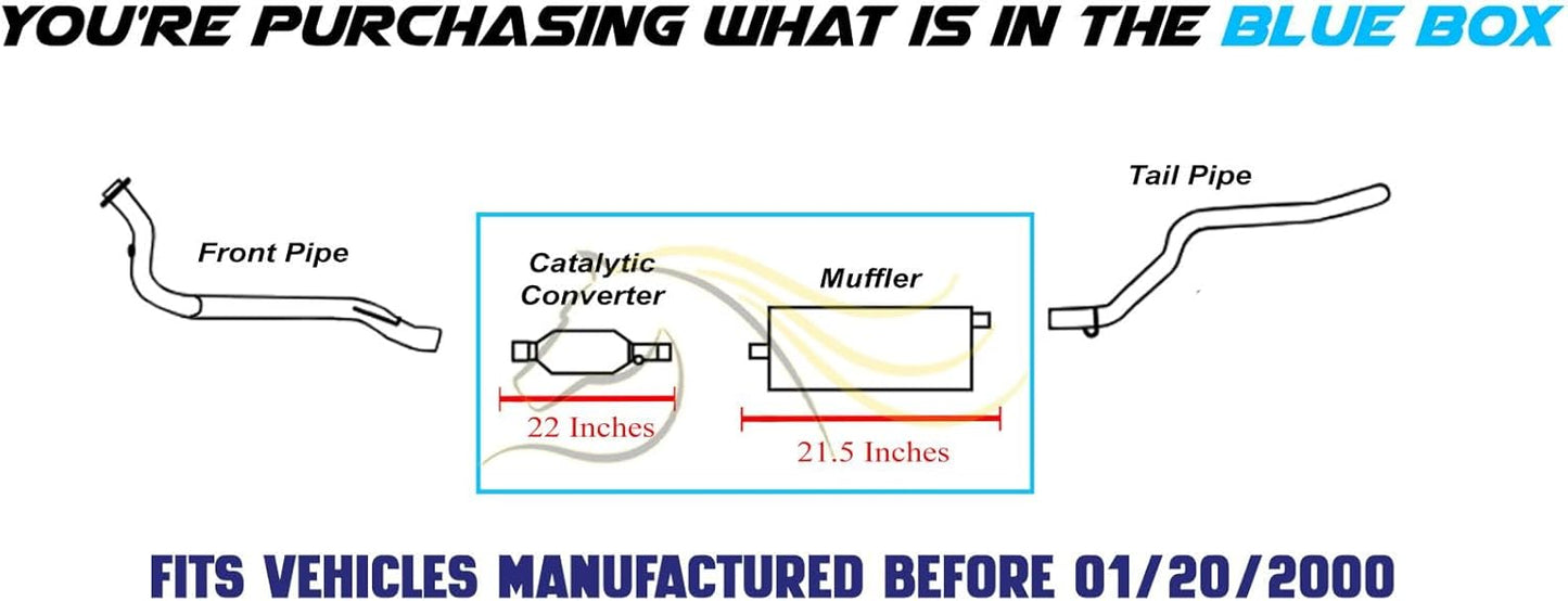 1996-1999 Jeep Cherokee 2.5L 4.0L Catalytic Converter and Muffler Exhaust System
