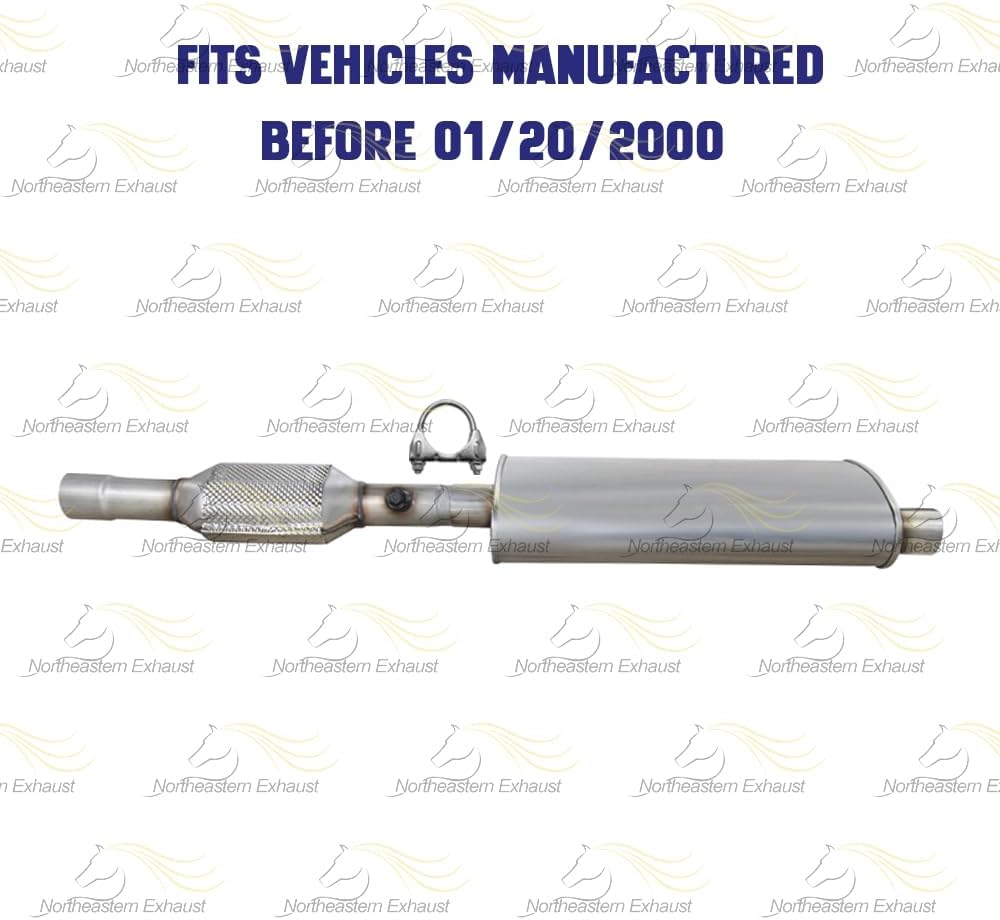 1996-1999 Jeep Cherokee 2.5L 4.0L Catalytic Converter and Muffler Exhaust System