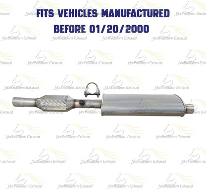 1996-1999 Jeep Cherokee 2.5L 4.0L Catalytic Converter and Muffler Exhaust System