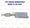 1996-1999 Jeep Cherokee 2.5L 4.0L Catalytic Converter and Muffler Exhaust System