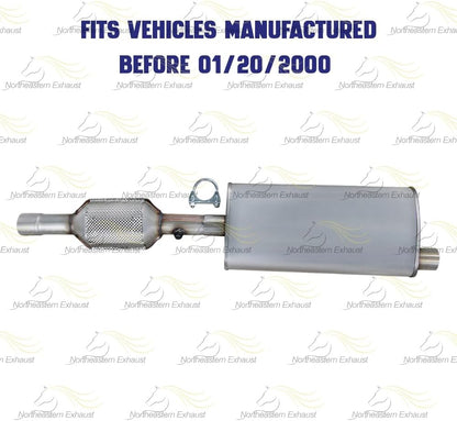 1996-1999 Jeep Cherokee 2.5L 4.0L Catalytic Converter and Muffler Exhaust System