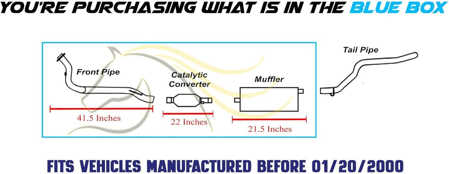 1996-1999 Jeep Cherokee 4.0L Catalytic Muffler and Front Pipe Exhaust System
