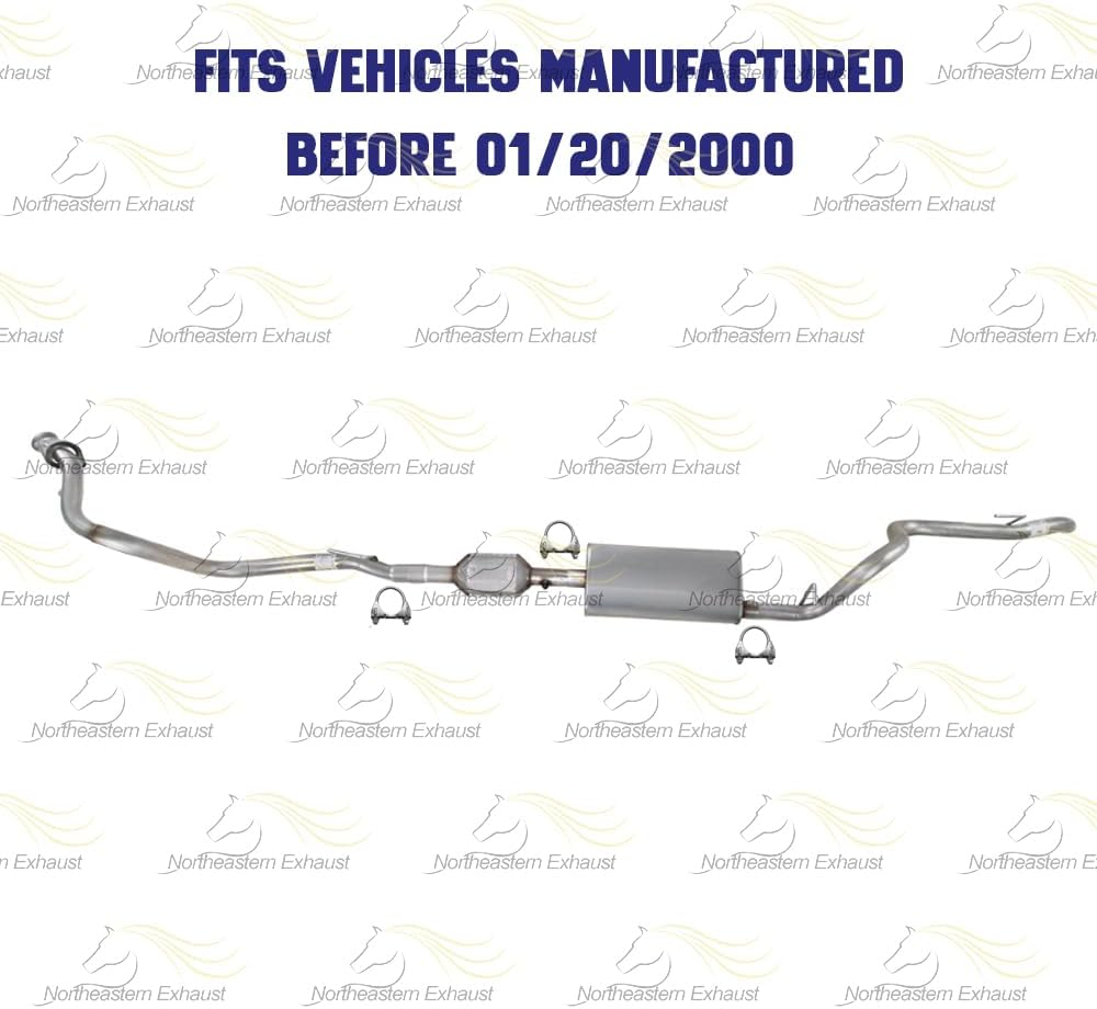1996-1999 Jeep Cherokee 4.0L Complete Exhaust System with EPA Approved Catalytic