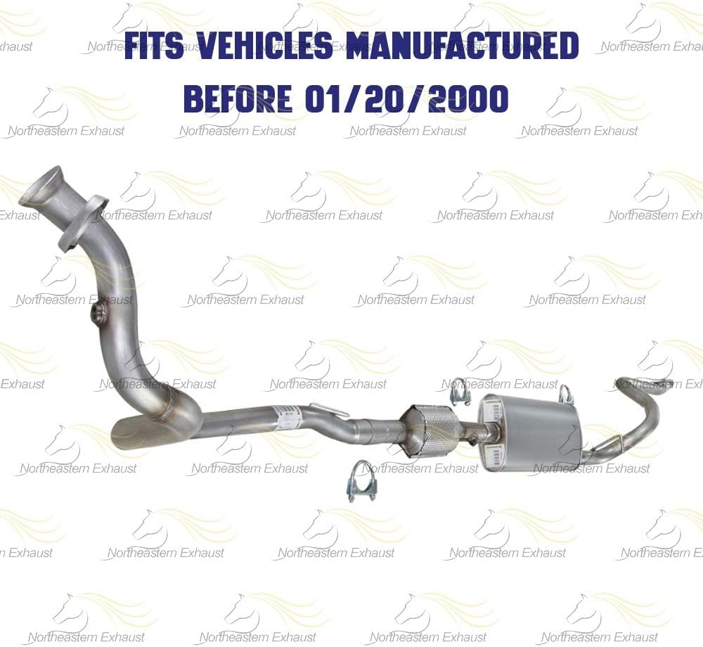1996-1999 Jeep Cherokee 4.0L Complete Exhaust System with EPA Approved Catalytic