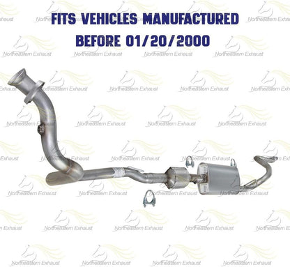 1996-1999 Jeep Cherokee 4.0L Complete Exhaust System with EPA Approved Catalytic
