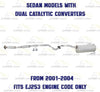 2000-2004 Subaru Outback 2.5L Resonator Pipe and Muffler Exhaust System