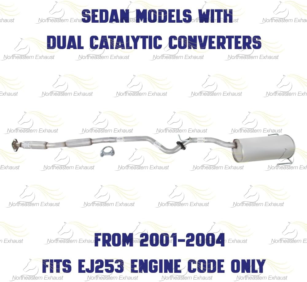 2000-2004 Subaru Outback 2.5L Resonator Pipe and Muffler Exhaust System