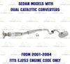 2000-2004 Subaru Outback 2.5L Resonator Pipe and Muffler Exhaust System