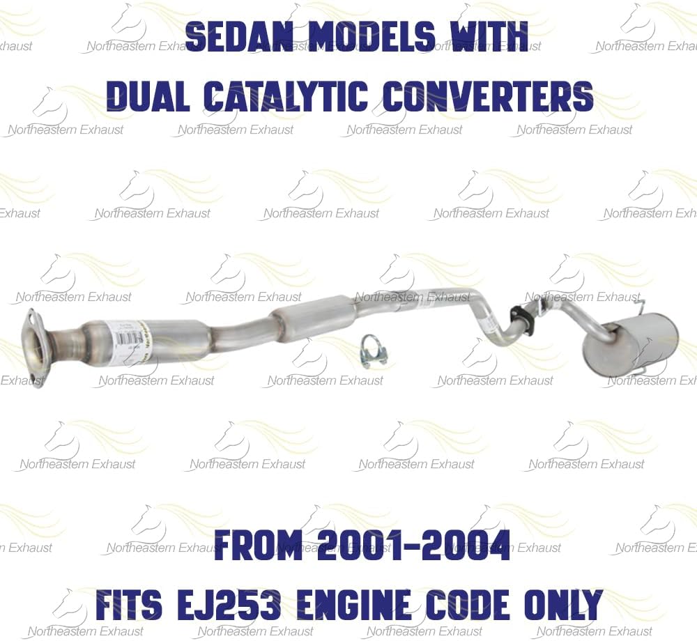 2000-2004 Subaru Outback 2.5L Resonator Pipe and Muffler Exhaust System