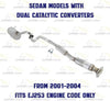 2000-2004 Subaru Outback 2.5L Resonator Pipe and Muffler Exhaust System