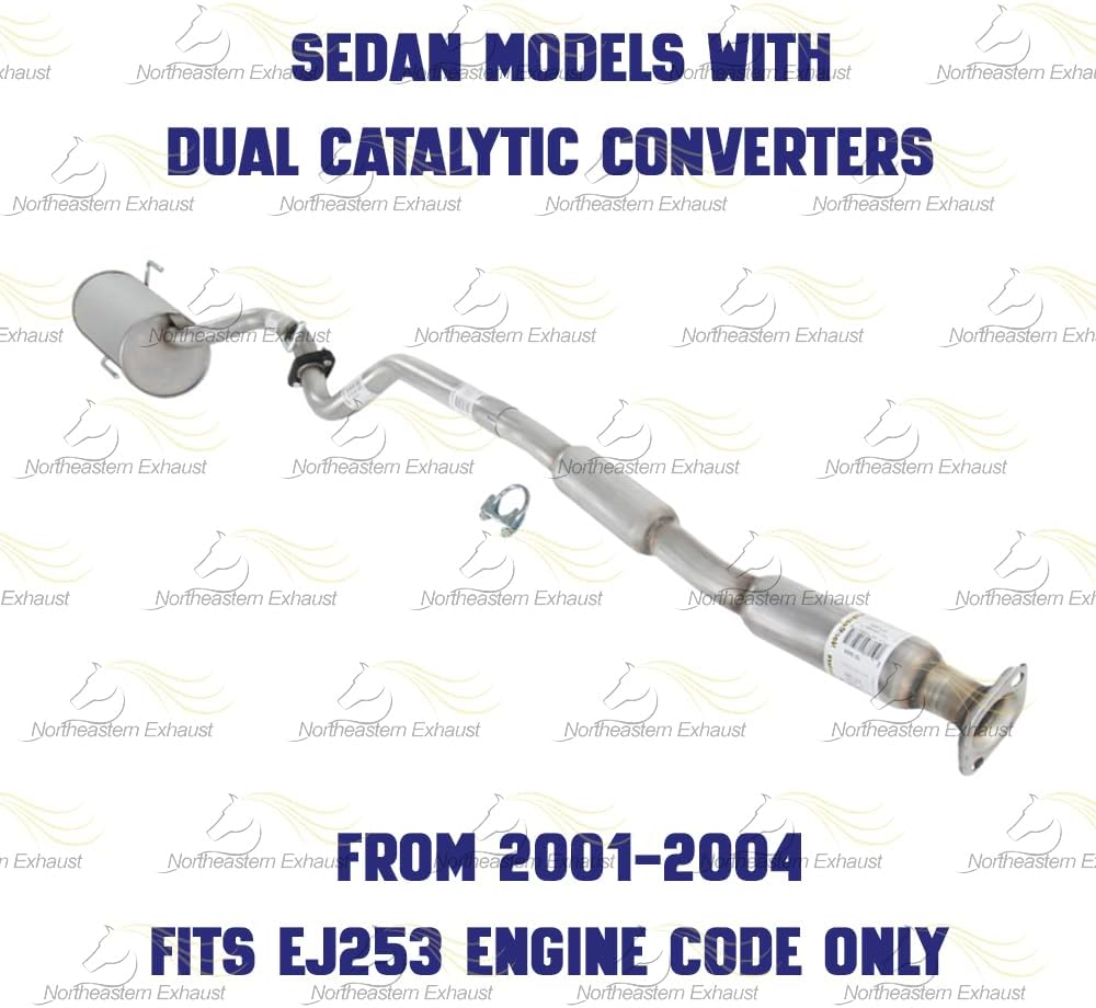 2000-2004 Subaru Outback 2.5L Resonator Pipe and Muffler Exhaust System