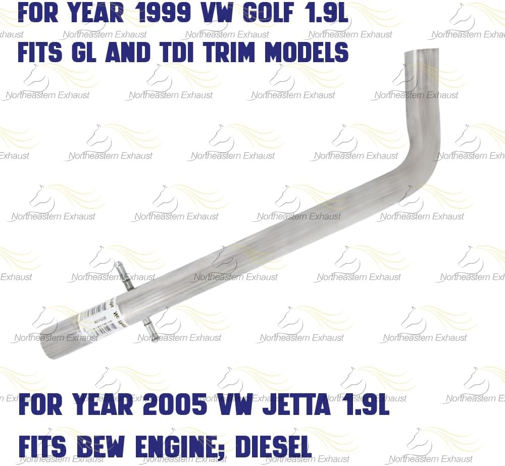 Exhaust Pipe for 1999-2006 Volkswagen Beetle & Golf and 1999-2005 Jetta 1.9L