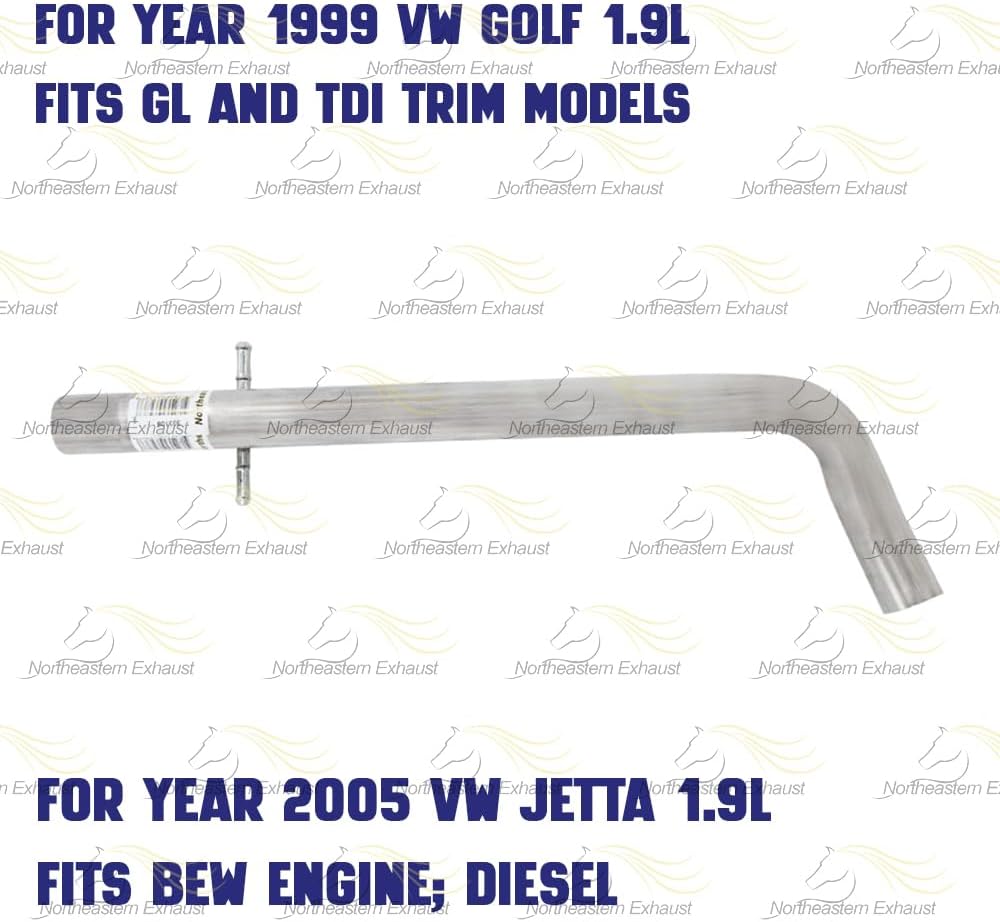 Exhaust Pipe for 1999-2006 Volkswagen Beetle & Golf and 1999-2005 Jetta 1.9L