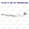 2000-2004 Toyota Avalon 3.0L Resonator Pipe and Muffler Exhaust