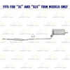 2000-2004 Toyota Avalon 3.0L Resonator Pipe and Muffler Exhaust