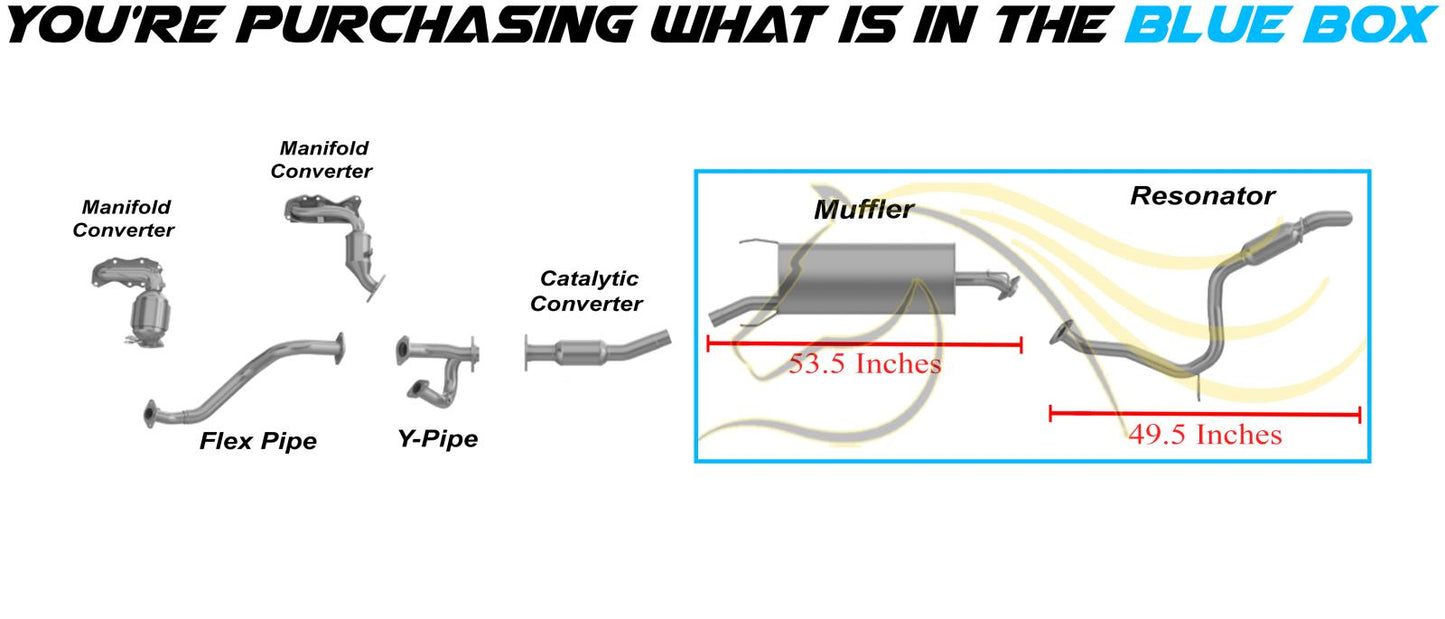 Muffler and Resonator Pipe for Toyota RAV4 2006-2008 2.4L | 2009-2012 2.5L