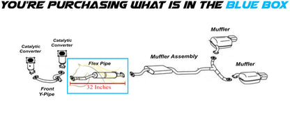 Exhaust Flex Pipe for 2007 Mazda CX-9 3.5L and 2008-2012 Mazda CX-9 3.7L
