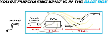 1996-1998 Jeep Grand Cherokee 4.0L 5.2L Catalytic Converter Muffler and Tail Pipe Exhaust System