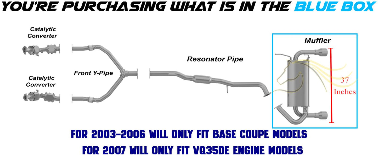 2003-2007 Infiniti G35 3.5L and 2003-2006 Nissan 350Z 3.5L Exhaust Muffler