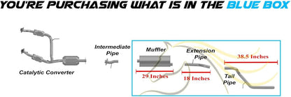 Muffler, Extension and Tail Pipe for 2002-2005 Ford Explorer and Mercury Mountaineer 4.0L 4.6L