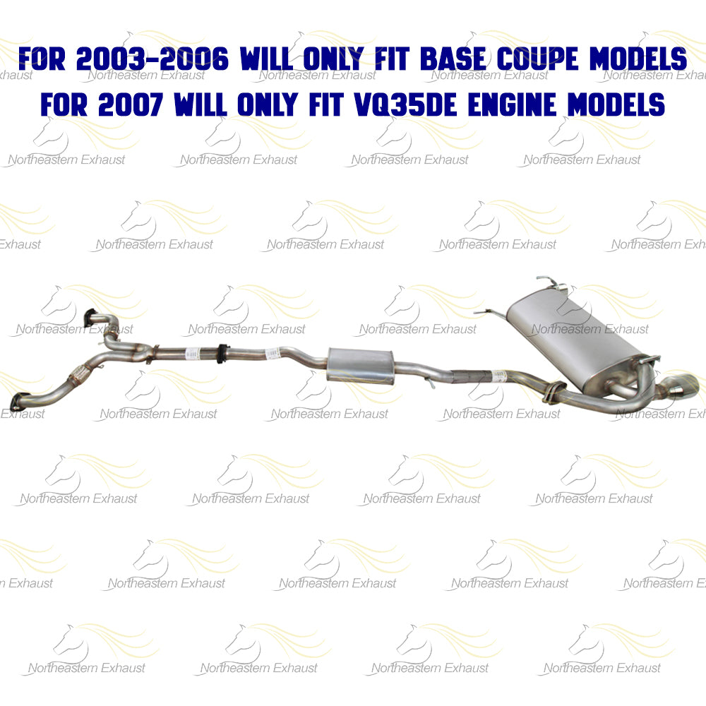 2003-2007 Infiniti G35 3.5L Cat-back Exhaust System Kit - For Coupe models