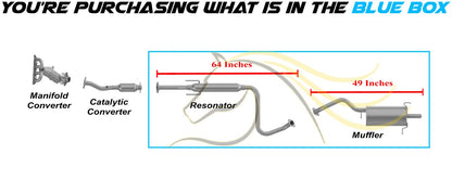 2007-2012 Nissan Sentra 2.0L Resonator Pipe and Muffler Exhaust Kit